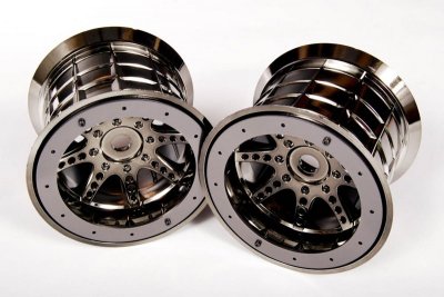 Oversize Beadlock 8-paprskové disky černý chrom (2 ks.)