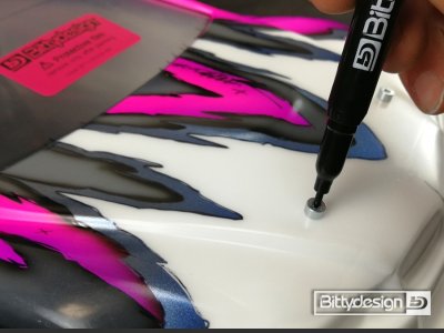 Označovací sada pro 1/10 karoserie - modrá