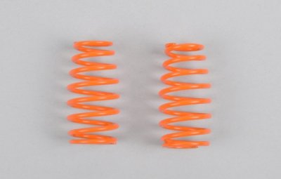 Pružiny tlumičů soudkové 2,4mm, oranžové, 2ks.