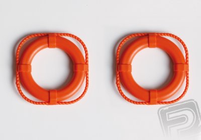 Záchranné kruhy 40 mm, oranžové, 2 ks.