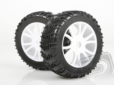 Gumy nalepené, bílé disky 1/8, 2ks.