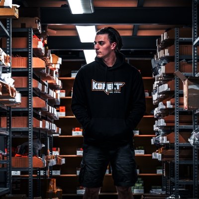 KONECT černá mikina s kapucí - vel."M"