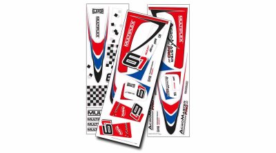 1-00856 polepy Acromaster Pro modro-červené