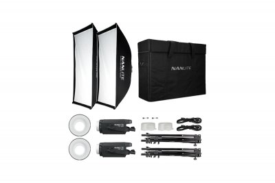 Nanlite FS-150 Sada 2 LED svetel se stojany a softboxy