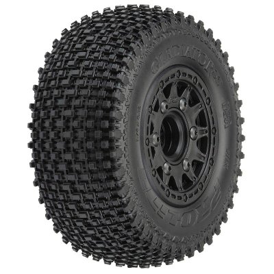 Pneu GLADIATOR SC 2.2"/3.0" (M3 Soft směs) nalepené na černém disku, 1 pár