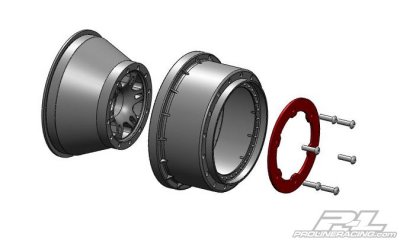 Split Six 2.2"/3.0" zadní TRX Slash černo/červený disk 2ks.