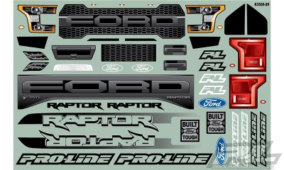 Karoserie čirá 2017 Ford F-150 Raptor pro TRX-4 12.8 (325mm)