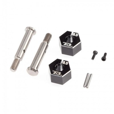 T6.2/SC6.2 titanové přední osy včetně 8.5mm unašeče kol, 2+2 ks.
