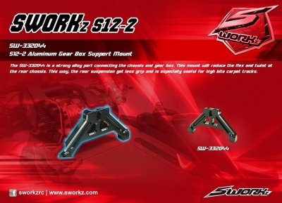 SWORKz černý hliníkový držák převodovky, 1 ks.