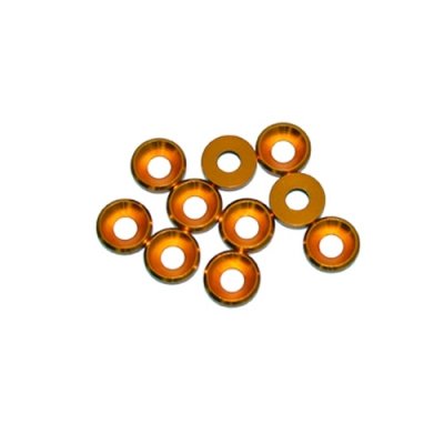 4 mm hliníkové podložky zlaté, 10 ks.