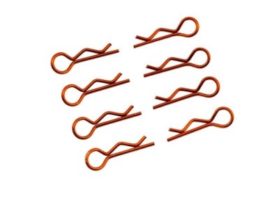 Sponky karoserie malé 1/10 - pravé a levé po 4ks. - oranžové