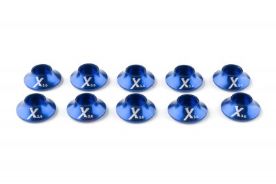 Kovová podložka s O-kroužkem, 3mm, Modrá (10ks)