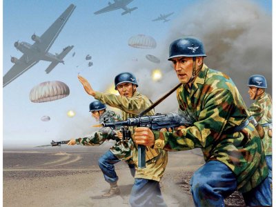 Airfix figurky - WWII German Paratroops (1:32) (Vintage)