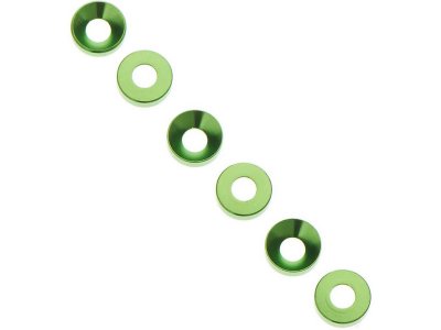 Axial podložka kónická 3x6.9x2mm zelená (6)