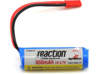 Baterie LiIon 3.7V 650mAh 1S JST React