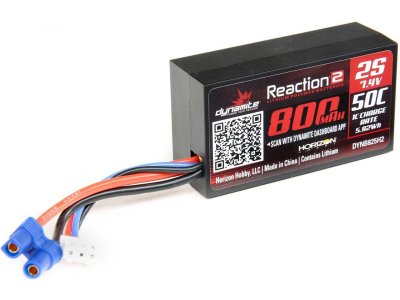 Dynamite LiPo Car 7.4V 800mAh 2S 50C HC EC2
