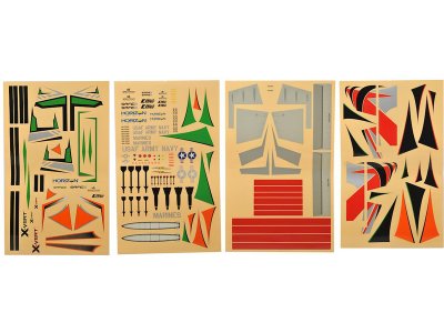 E-flite sada samolepek: X-VERT VTOL