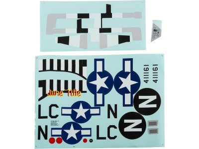 E-flite samolepky: P-51D Mustang 1.2m SS