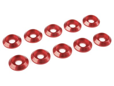 Podložka pro půlk. hlavu M4/12mm hliník červená (10)