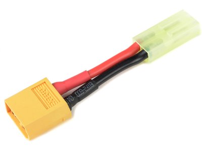 Konverzní kabel XT-60 samec - Mini Tamiya samec 16AWG