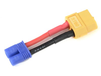 Konverzní kabel EC2 samec - XT-60 samice 14AWG