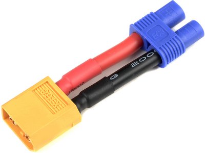 Konverzní kabel EC3 samice - XT-60 samec 12AWG