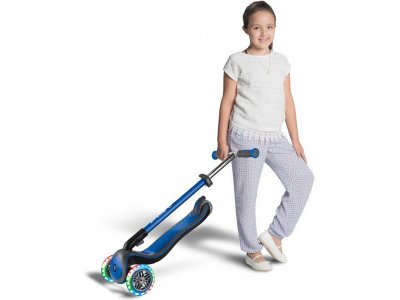 Globber - Koloběžka Elite Deluxe Lights Navy Blue