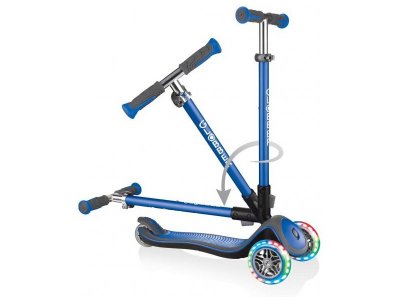 Globber - Koloběžka Elite Deluxe Lights Navy Blue
