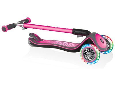 Globber - Koloběžka Elite Deluxe Lights Lime Green