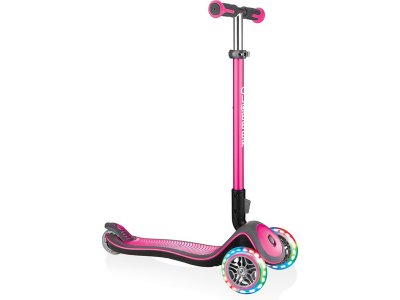 Globber - Koloběžka Elite Deluxe Lights Deep Pink