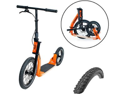GoMate koloběžka staep TR3 Offroad se zadní brzdou oranžová