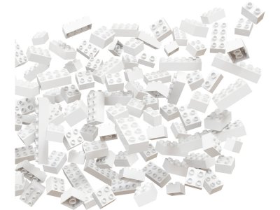 HUBELINO Kuličková dráha - kostky bílé 120 dílků