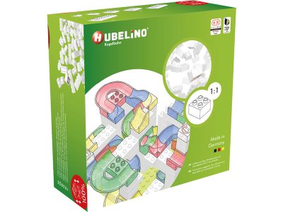 HUBELINO Kuličková dráha - kostky bílé 120 dílků