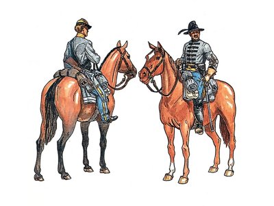 Italeri figurky - konfederační kavalérie (americká občanská válka) (1:72)