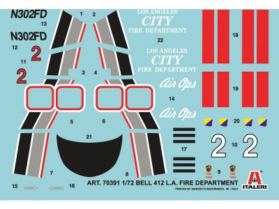 Italeri Model Set BELL 412 LAFD (1:72)