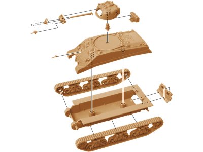 Italeri Easy Kit - M4A2 SHERMAN III (1:72)