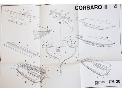 COREL Corsaro II plachetnice 1:24 kit