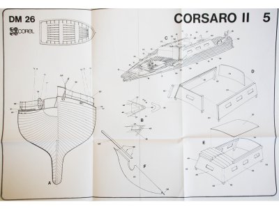 COREL Corsaro II plachetnice 1:24 kit