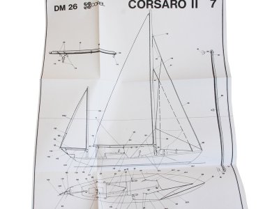 COREL Corsaro II plachetnice 1:24 kit