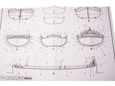 COREL Paranza rybářská loď 1:25 kit