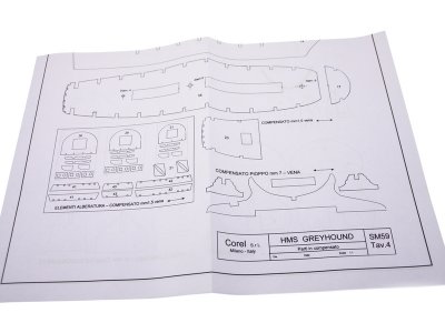 COREL H.M.S. Greyhound fregata 1720 1:100 kit