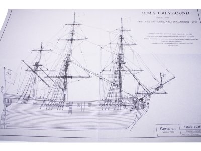 COREL H.M.S. Greyhound fregata 1720 1:100 kit