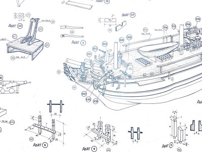 Mantua Model HMS Bounty 1:60 kit