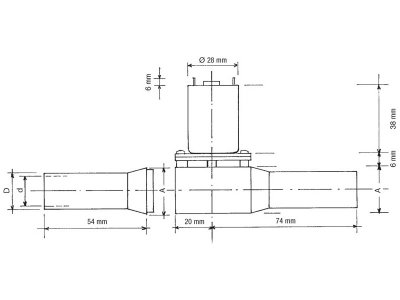 Raboesch příčný pohon kompletní 19/22 x 154mm