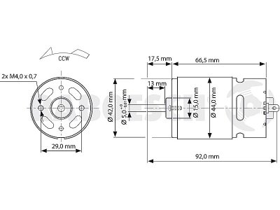 Raboesch motor stejnosměrný Blue RM-720 BB Turbo 9.6V