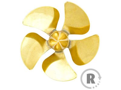 Raboesch lodní šroub tř.183 75mm M5 5-listý pravý