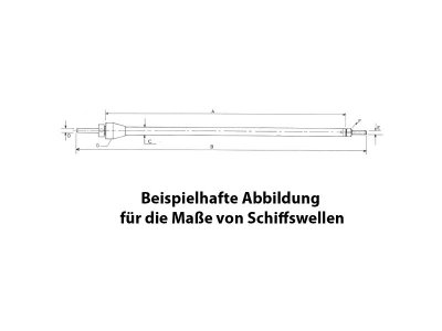 Raboesch lodní hřídel komplet 290mm M4x18mm