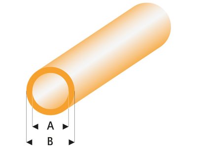 Raboesch profil ASA trubka transparentní oranžová 3x4x330mm (5)