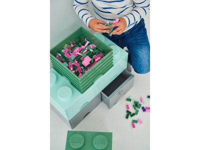 LEGO úložný box 250x500x180mm - aqua