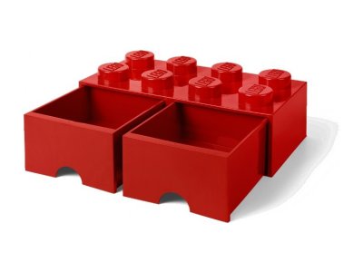LEGO úložný box s šuplíky 250x500x180mm - bílý